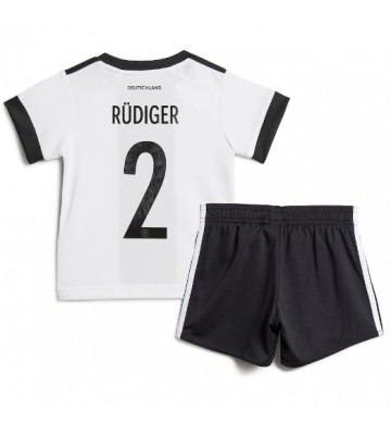 Tyskland Antonio Rudiger #2 babykläder Hemmatröja barn VM 2022 Korta ärmar (+ Korta byxor)
